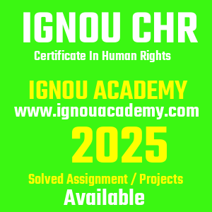 IGNOU CHR SOLVED ASSIGNMENT 2025
